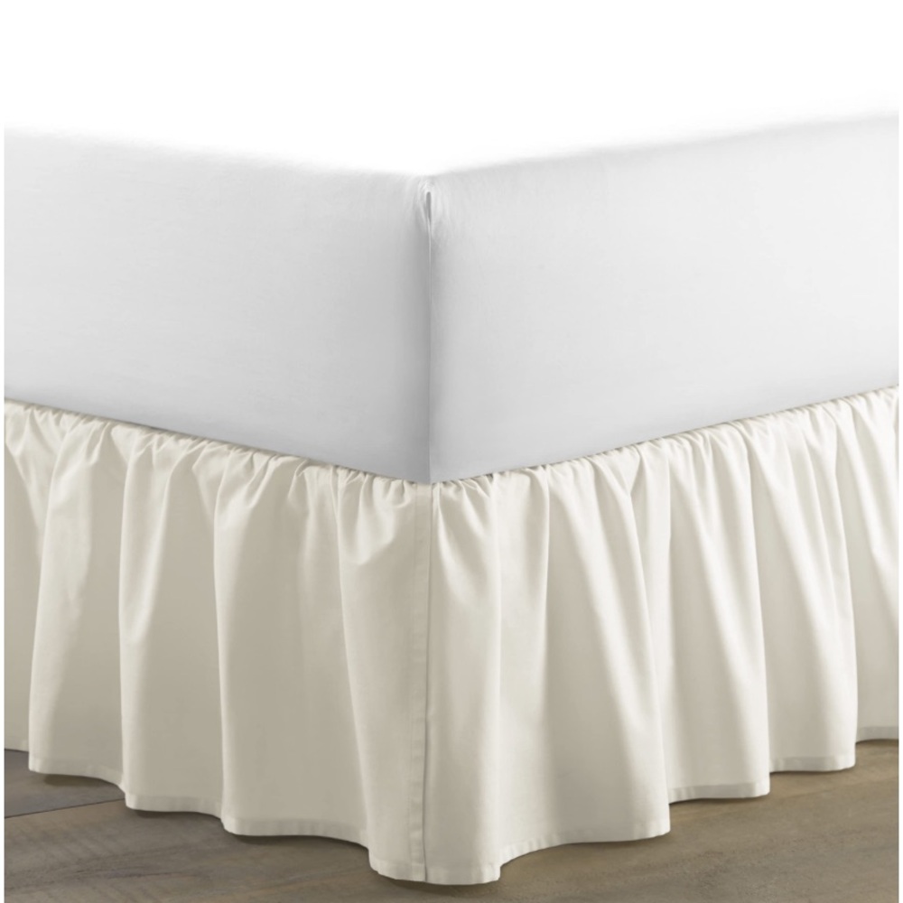 Laura Ashley Elegant Cream Bed Skirt-TWIN